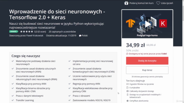 Wprowadzenie do sieci neuronowych - Tensorflow 2.0 + Keras - Screenshot_03