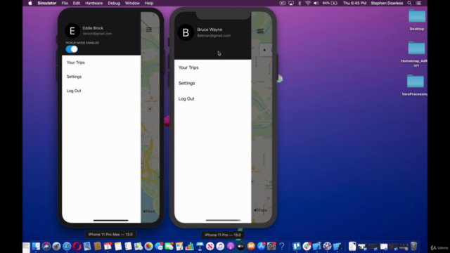Programmatic Uber Clone App |Swift /Firebase| No Storyboards – Screenshot 2