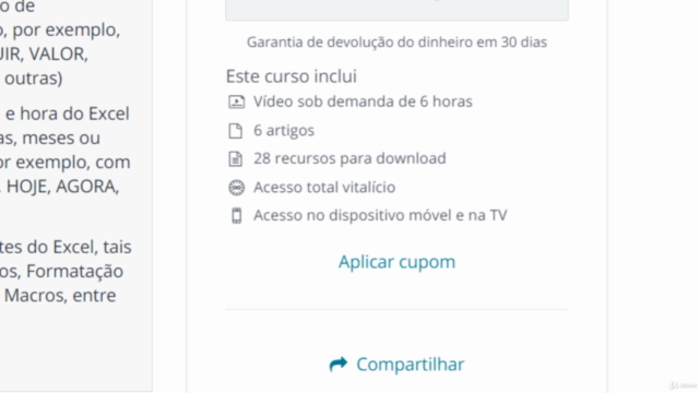 Fórmulas e Funções Essenciais no Excel: Básico ao Avançado – Screenshot 4