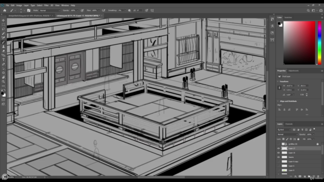 Game Design Concept Art Intro: Digital Environment Drawing – Screenshot 2