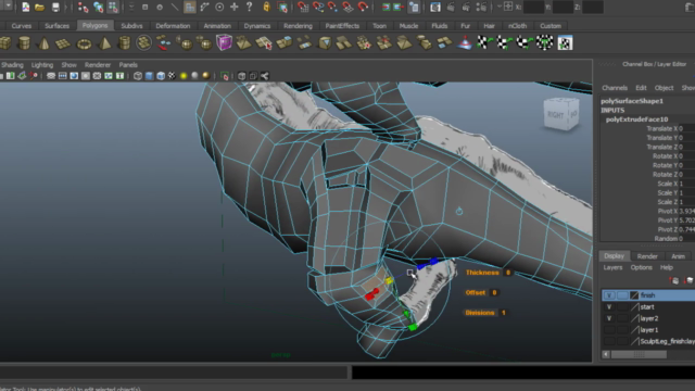 Maya Modeling Quadrilateral Based Dinosaur in 3 hours - Screenshot_02