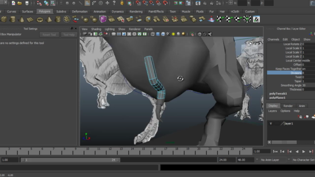 Maya Modeling Quadrilateral Based Dinosaur in 3 hours - Screenshot_03