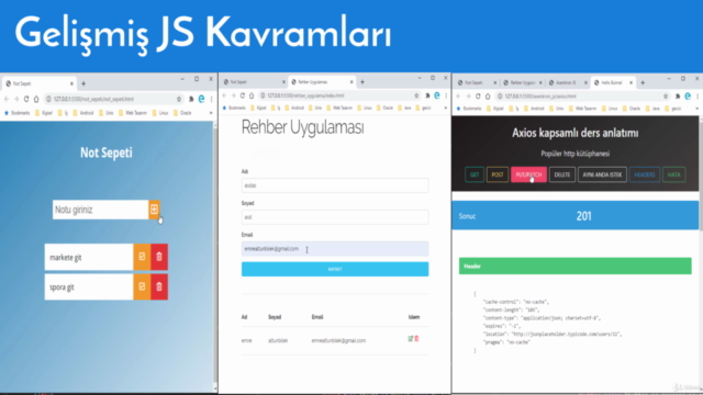 Sıfırdan Zirveye Javascript ve NodeJS Kursu 2020 – Screenshot 2