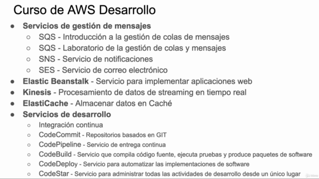 Amazon AWS Desarrollo. Curso de AWS programador certificado – Screenshot 2
