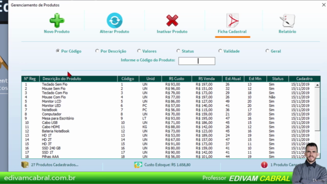 Excel VBA Cadastro de Produtos com Várias Fotos – Screenshot 1