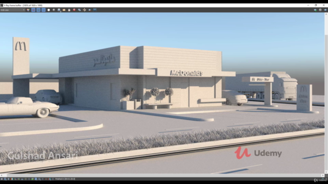 3Ds Max & Vray Complete Exterior Visualization Project – Screenshot 2