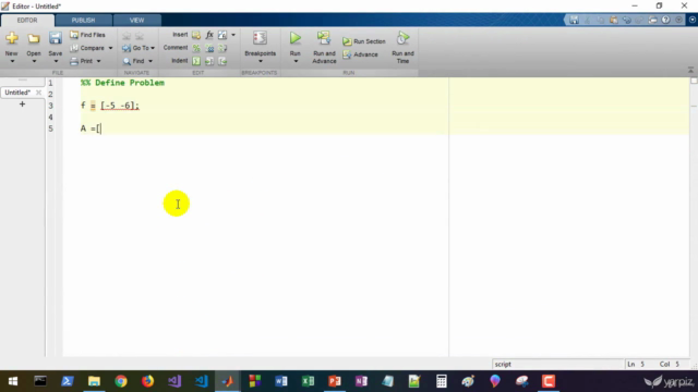 Linear Programming in MATLAB – Screenshot 2