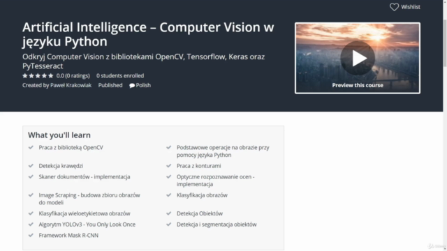Artificial Intelligence – Computer Vision w języku Python – Screenshot 1