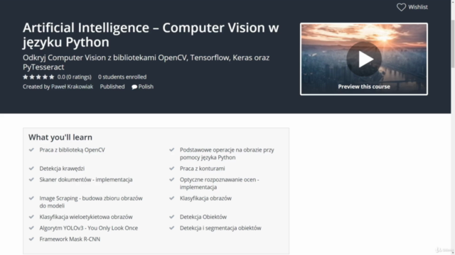 Artificial Intelligence – Computer Vision w języku Python – Screenshot 2