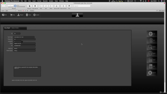 KOD YAZMADAN CLARIS FILEMAKER İLE UYGULAMALAR YAZIN – Screenshot 3