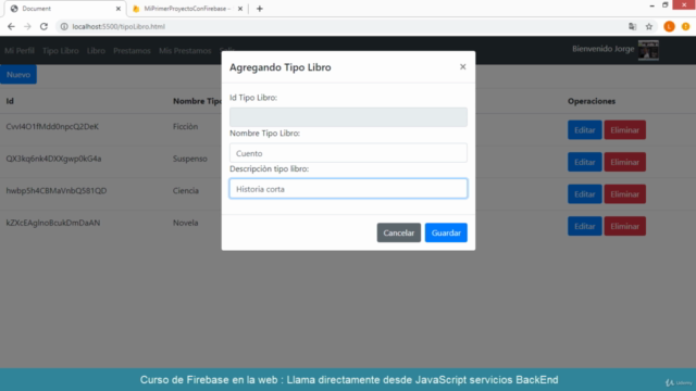 Firebase en la web:Usa servicios de backend desde Javascript – Screenshot 3