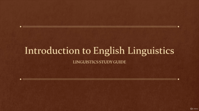 Introduction to English Linguistics – Screenshot 1