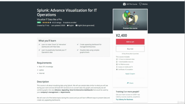 Splunk: Advance Visualization for IT Operations 2023 - Screenshot_01