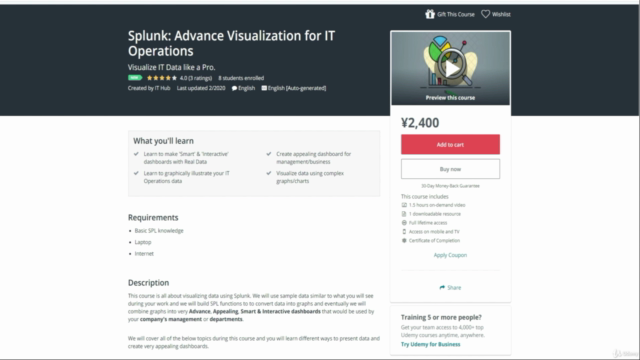 Splunk: Advance Visualization for IT Operations 2023 - Screenshot_02