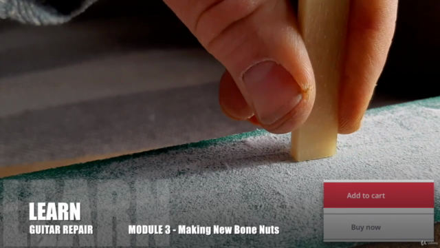 Learn Guitar Repair - Module 3, Making a New Guitar Nut – Screenshot 1