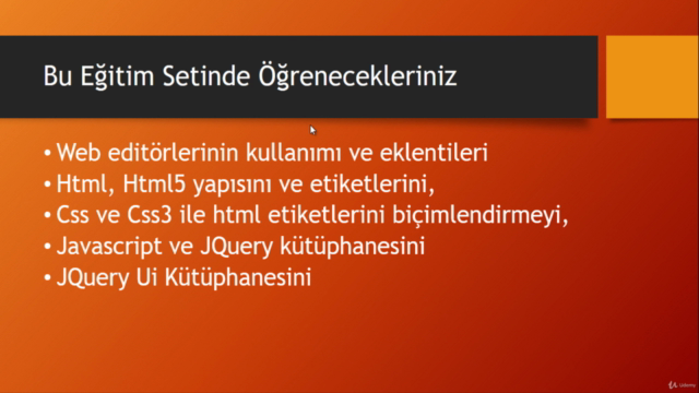 Web Tasarım Geliştirme Kursu HTML5-CSS3-JAVASCRIPT-BOOTSTRAP – Screenshot 3