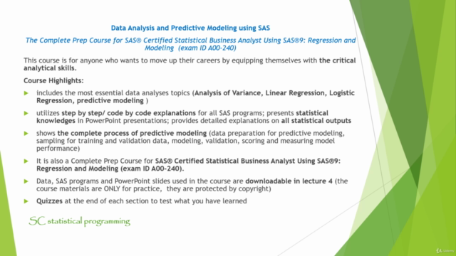 SAS programming Statistical Analyst Certification Course – Screenshot 2