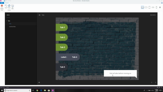 Creating a Tab Interaction in Articulate Storyline 360 – Screenshot 3