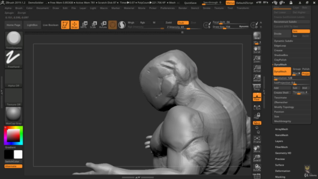 Hard Surface Character Sculpting in ZBrush – Screenshot 2