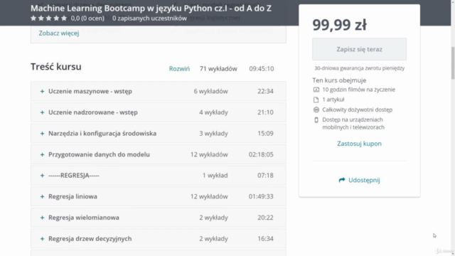 Machine Learning Bootcamp w języku Python cz.I - od A do Z – Screenshot 4