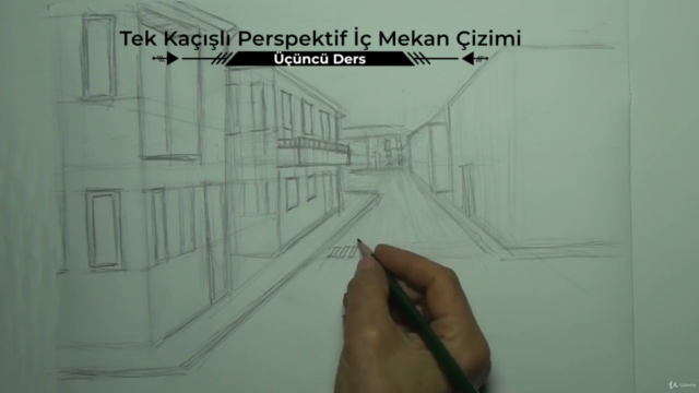 KARAKALEM DESEN DERSLERİ, Ünite :7 Perspektif Çizimi – Screenshot 2