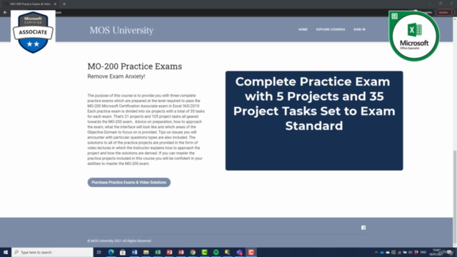 MO-200 Microsoft Excel (Office 2019) Associate Certification – Screenshot 4