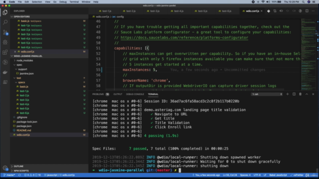 Parallel execution in Test Automation Selenium WebDriverIOv5 – Screenshot 1