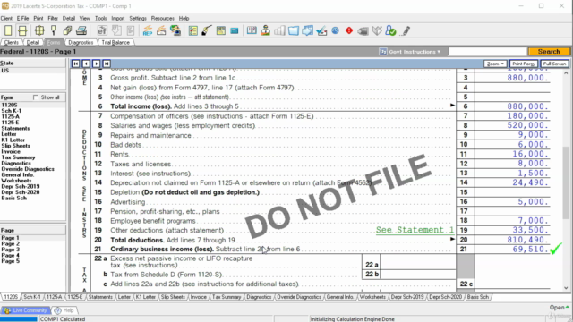 S Corporation Income Tax - Form 1120S - Screenshot_02