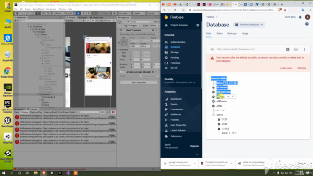 Create Android&iOS apps using Unity and Firebase Database – Screenshot 1