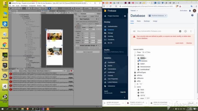 Create Android&iOS apps using Unity and Firebase Database – Screenshot 2