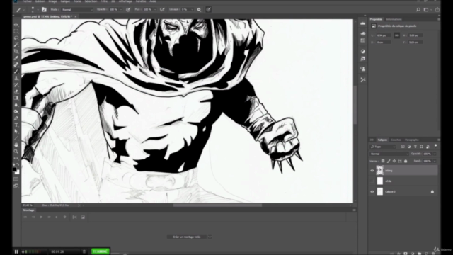 PHOTOSHOP: Inking and coloring from a pencil sketch – Screenshot 1