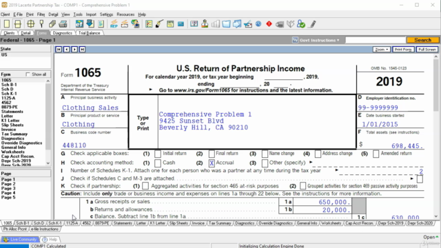 Partnership Income Tax (Form 1065) - Screenshot_01