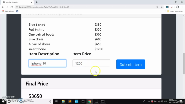 Create a web app with React, MongoDB, Express and Nodejs – Screenshot 4