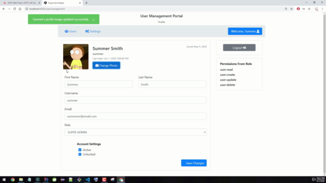 JSON Web Token (JWT) with Spring Security And Angular – Screenshot 3