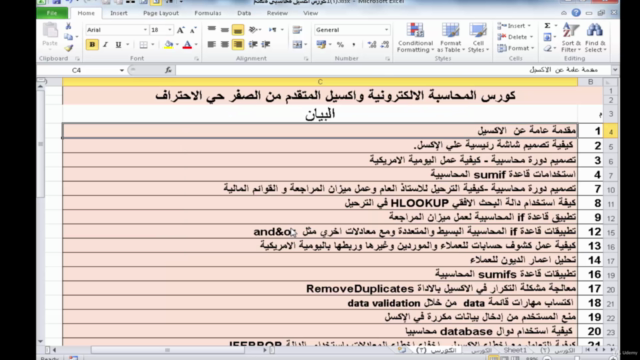 كورس الاكسيل المحاسبي المتقدم الشامل والمحاسبة الالكترونية – Screenshot 1