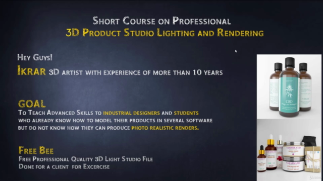 Short Course on Professional 3d Product Rendering – Screenshot 1