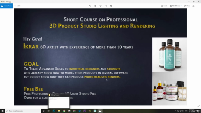 Short Course on Professional 3d Product Rendering – Screenshot 4
