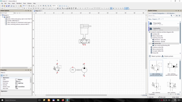 Hydraulic schematics and calculation exercises – Screenshot 4