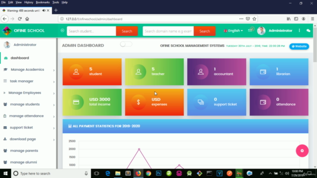 School Management System - Build With PHP CodeIgniter Part 2 – Screenshot 1