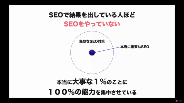 SEO対策はこの3つだけで成功する! もう一生迷わない超本質的なSEO対策マスターコース|SEOの本質習得クラス – Screenshot 2