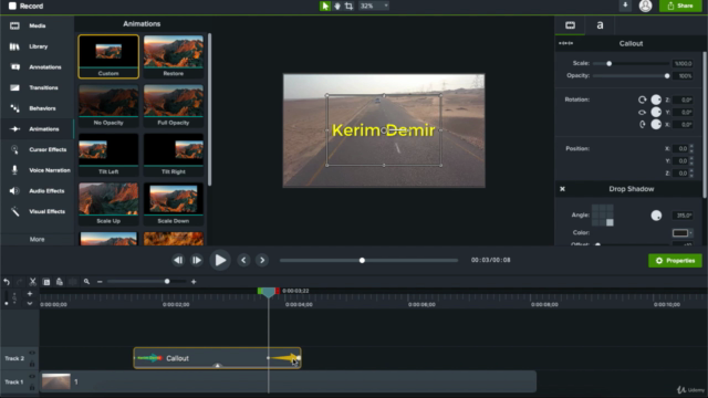 Sıfırdan İleri Seviyeye Camtasia Studio İle Video Montaj – Screenshot 2