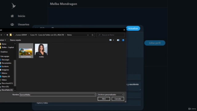 React JS, Golang y MongoDB: Creando Red Social como Twitter – Screenshot 1