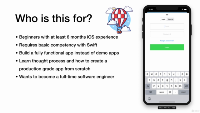 iOS 13 & Swift 5: Build an Onboarding, Login/Sign-up flow – Screenshot 1