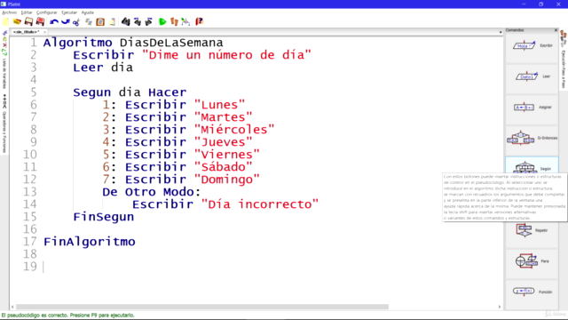 Fundamentos de programación en Pseudocódigo con PSeInt – Screenshot 2