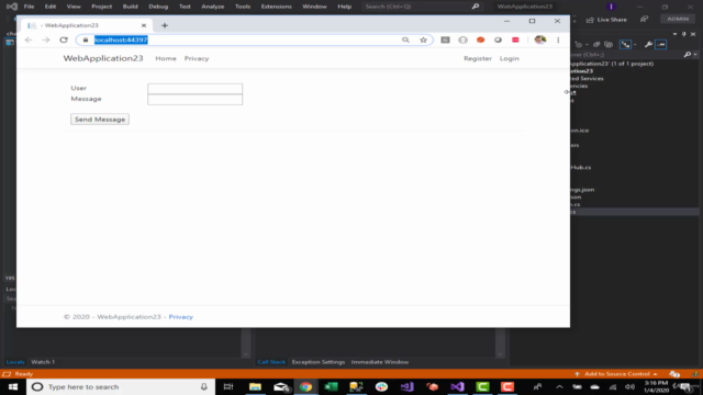 Getting Started with .NET Core SignalR – Screenshot 2