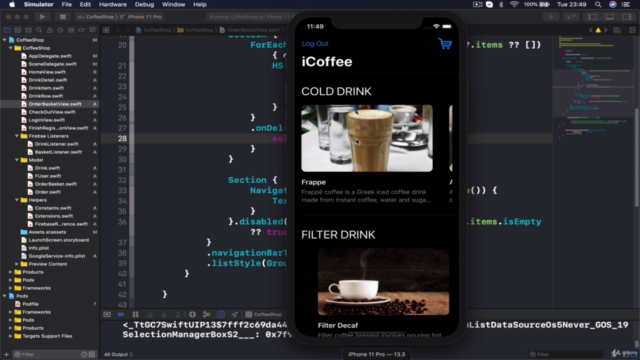 SwiftUI iOS13 Coffee Shop Application, Order Products Online - Screenshot_03