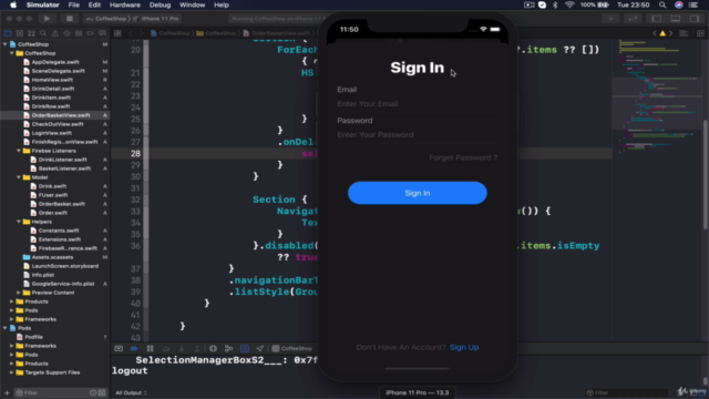SwiftUI iOS13 Coffee Shop Application, Order Products Online - Screenshot_04