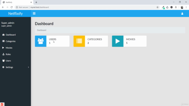 Laravel باستخدام Netflix مشروع – Screenshot 3