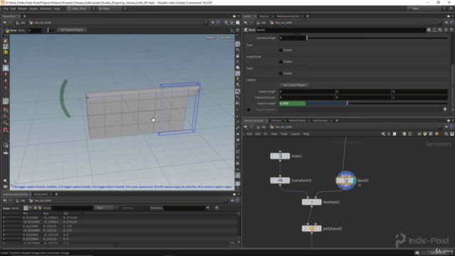 Houdini 18 - Procedural Prop Modeling - Chinese Knife – Screenshot 2