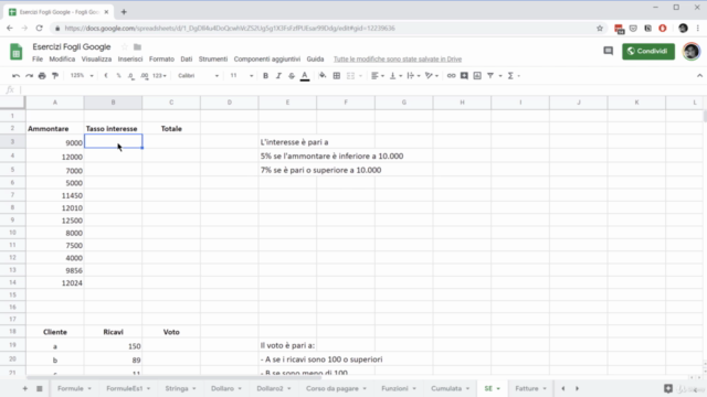Impara ad usare i Fogli Google: da Base ad Avanzato – Screenshot 3